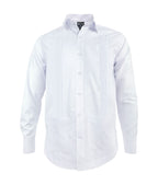 Camisa guayabera alforzas blanca con 2 bolsillos manga larga hombre XS a 10XL