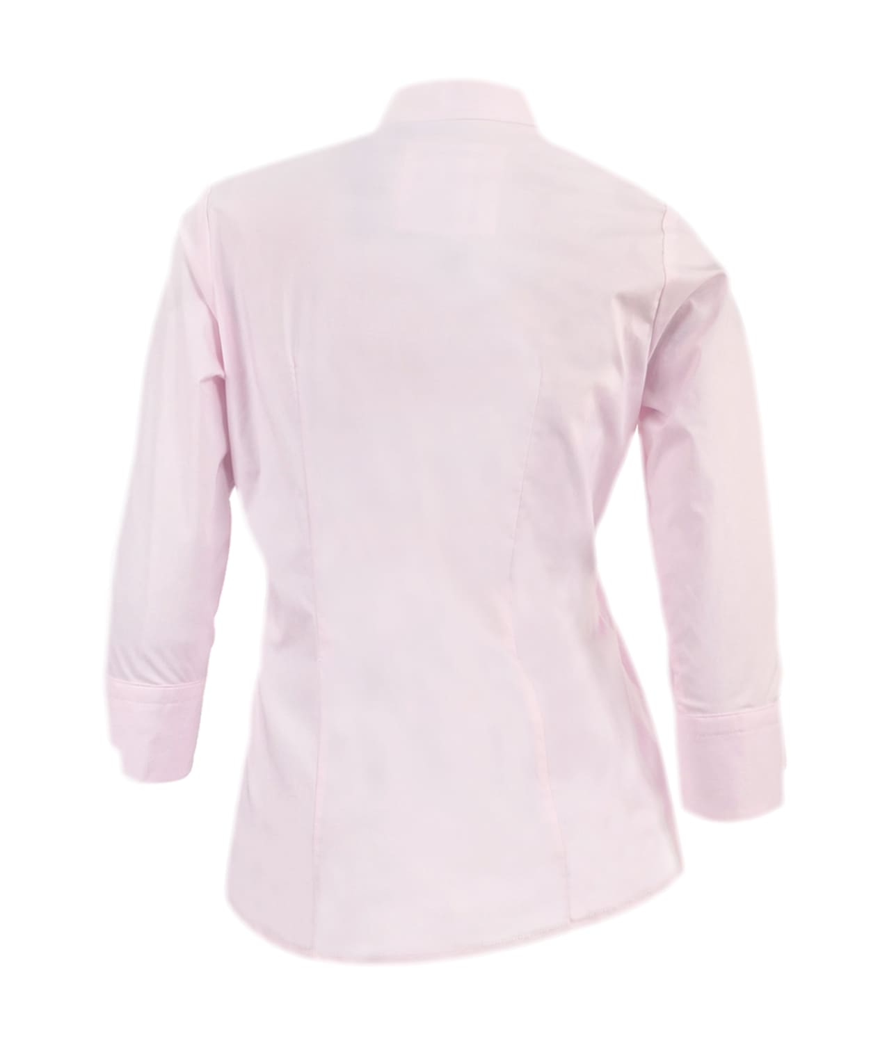 Camisa blusa rosada en algodón stretch manga 3/4 para mujer XS a 10XL