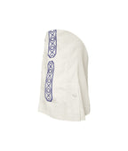 Camisa guayabera lino marfil con bolsillos bordada manga larga XS a 10XL
