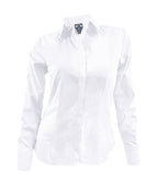 Camisa blusa blanca con botonadura escondida manga larga para mujer XS a 10XL