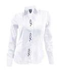 Camisa blusa blanca bordada en algodón manga larga mujer XS a 10XL