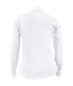 Camisa blusa blanca con botonadura escondida manga larga para mujer XS a 10XL