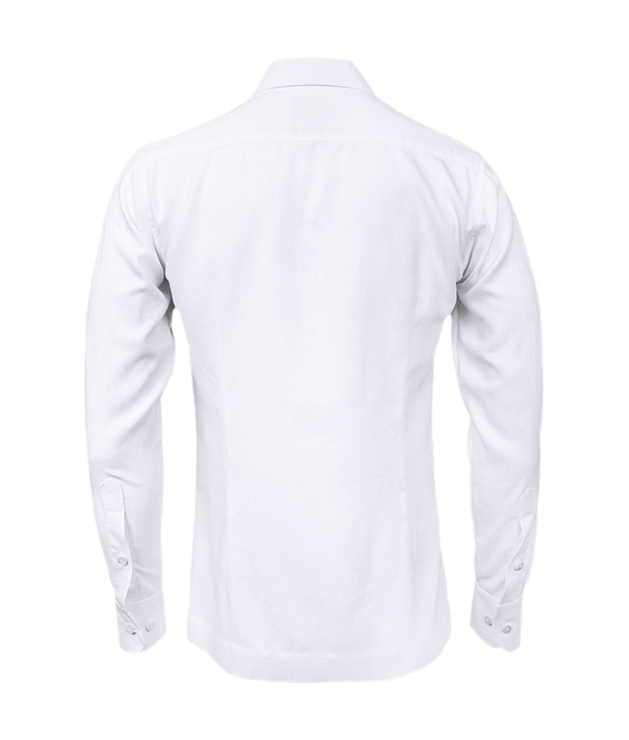Camisa guayabera lino blanco con bordado azul manga larga XS a 10XL