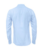 Camisa guayabera lino azul claro con bordado azul manga larga XS a 10XL