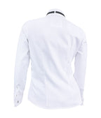 Camisa smoking blanca puño mancornas manga larga para mujer XS a 10XL