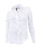 Camisa blusa blanca con textura manga larga para mujer XS a 10XL
