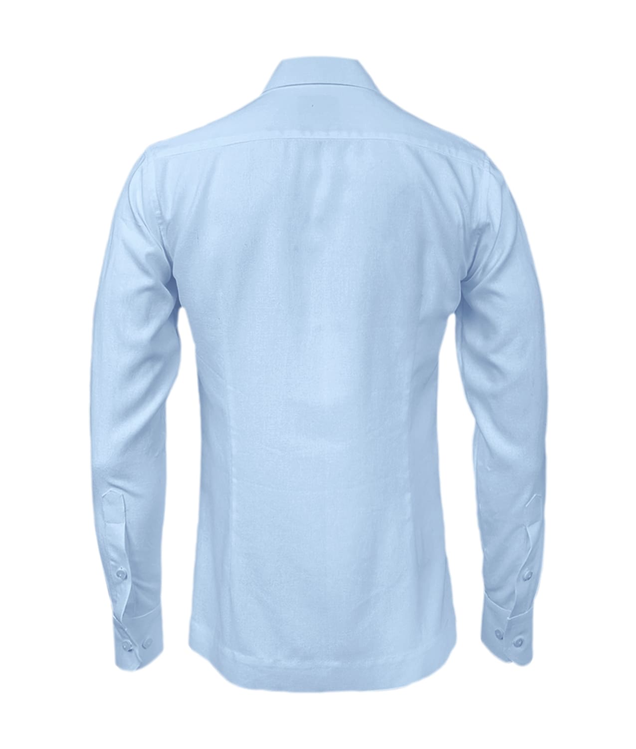 Camisa guayabera lino azul claro bordada plumas manga larga XS a 10XL