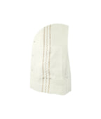 Camisa guayabera lino marfil con bolsillos bordada manga larga XS a 10XL