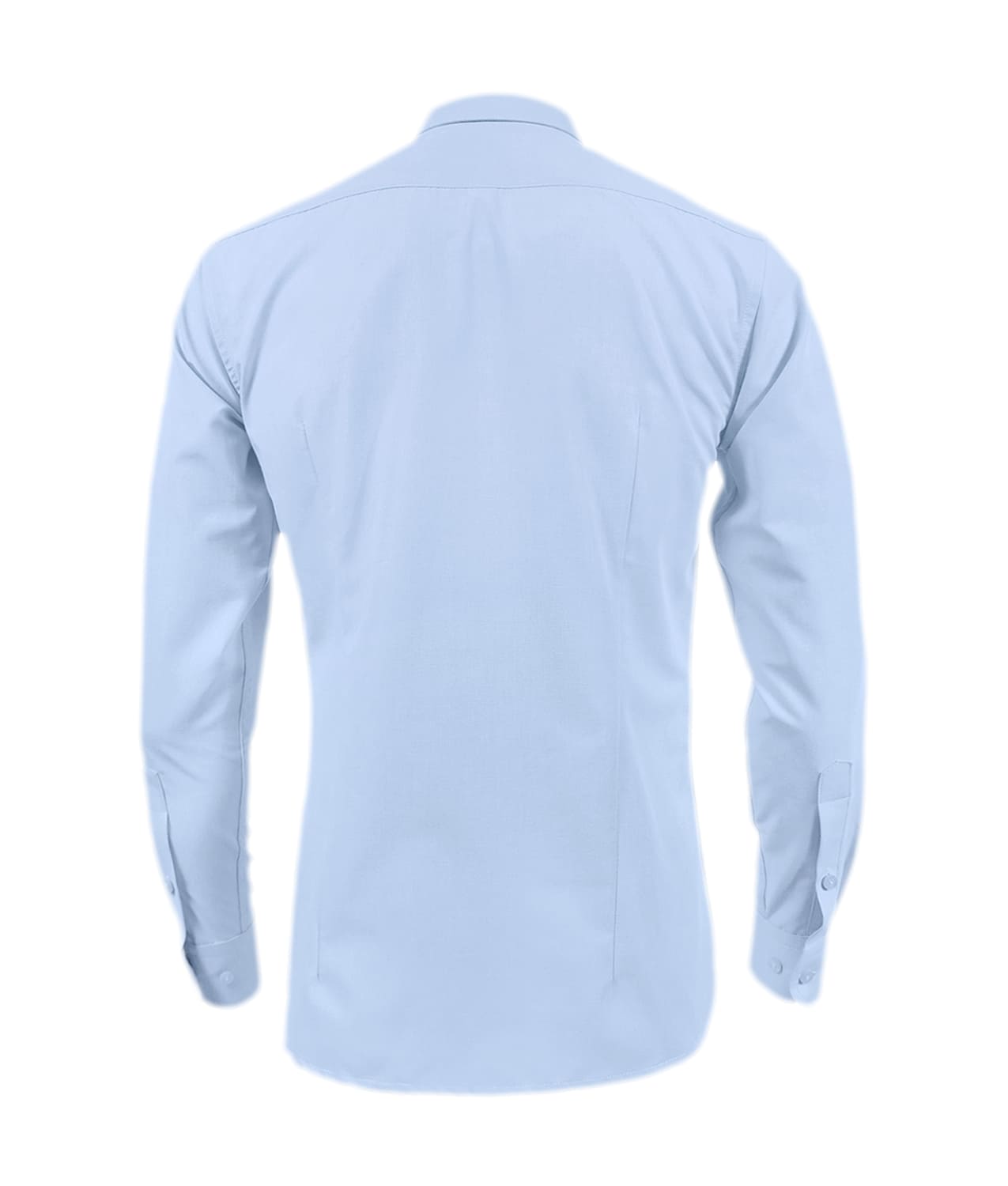 Camisa azul contraste en rayas manga larga hombre XS a 10XL