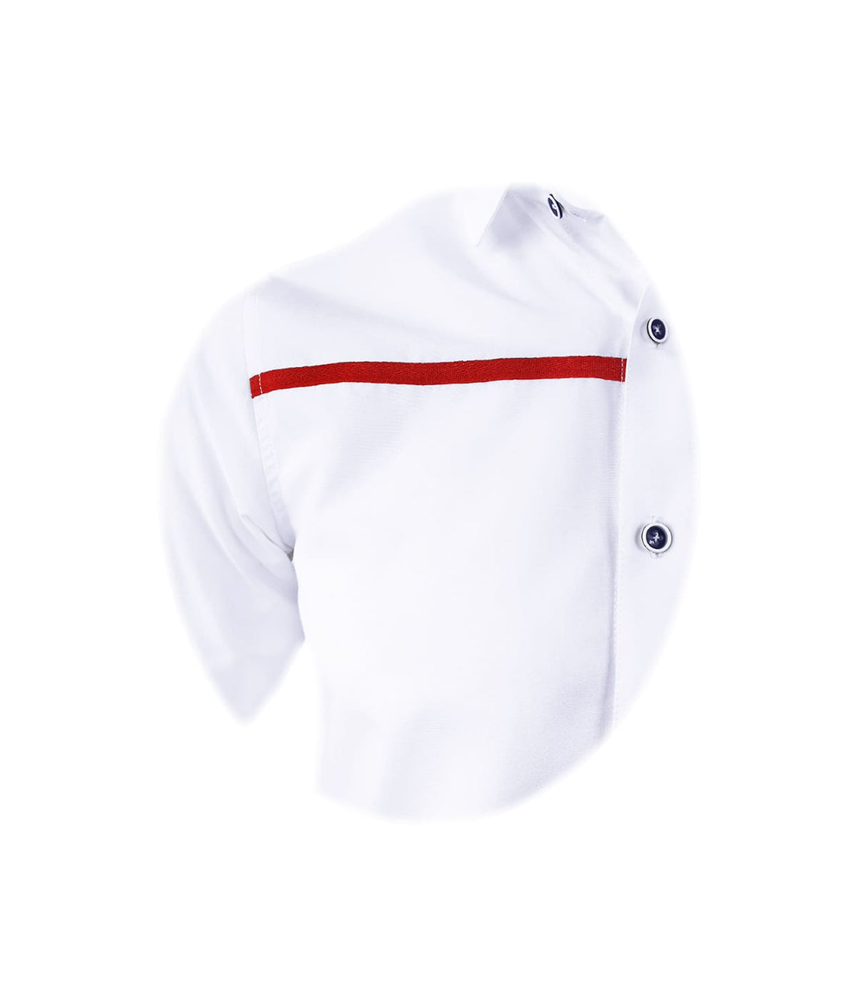 Camisa blanca contraste rojo y azul manga larga slim hombre XS a 10XL