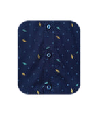 Camisa azul oscura con mini prints manga larga slim hombre XS a 10XL