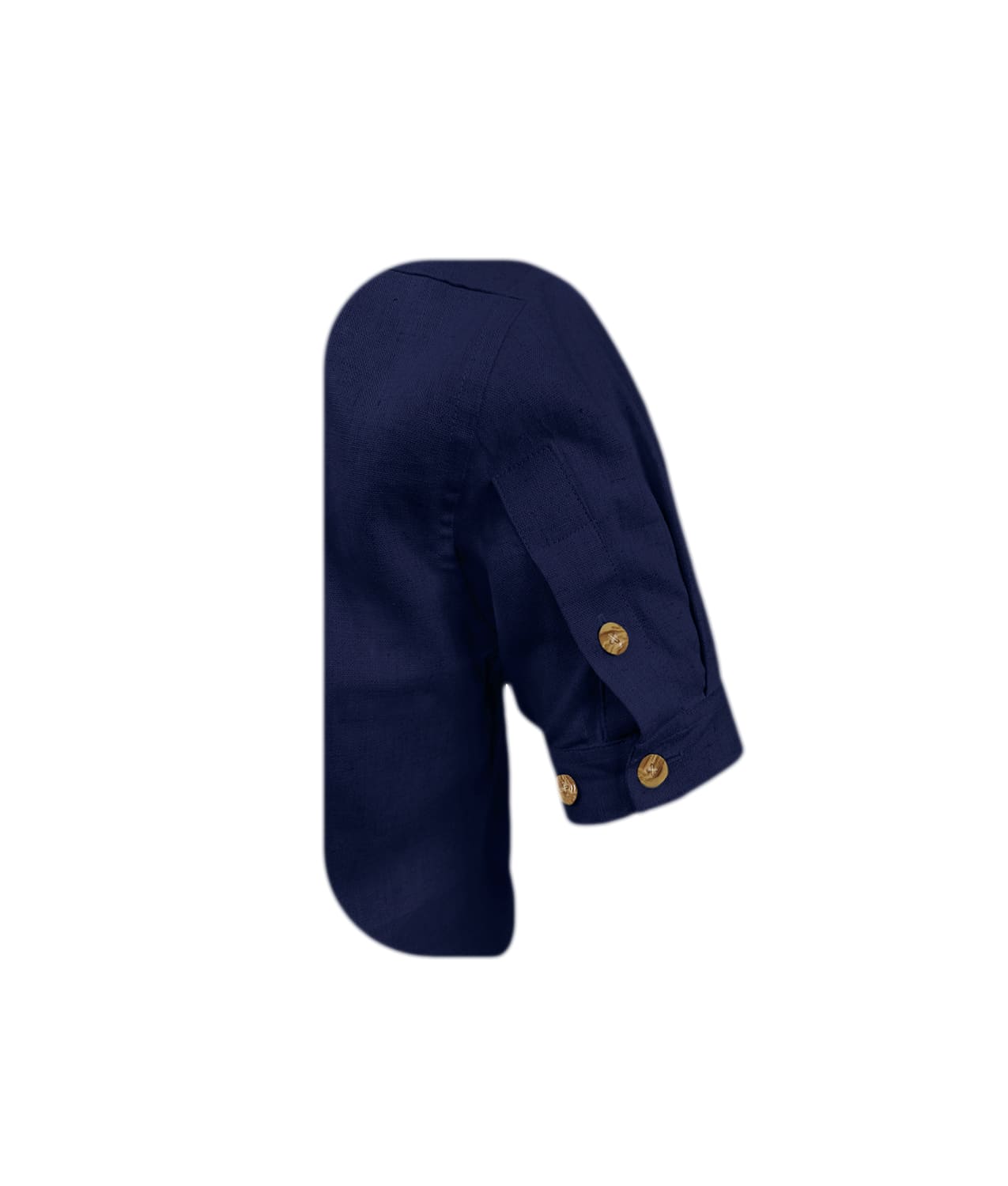 Camisa lino azul oscuro manga corta para hombre XS a 10XL