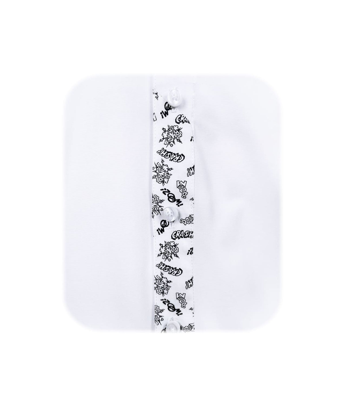 Camisa blanca con bolsillo estampado manga larga slim hombre XS a 10XL
