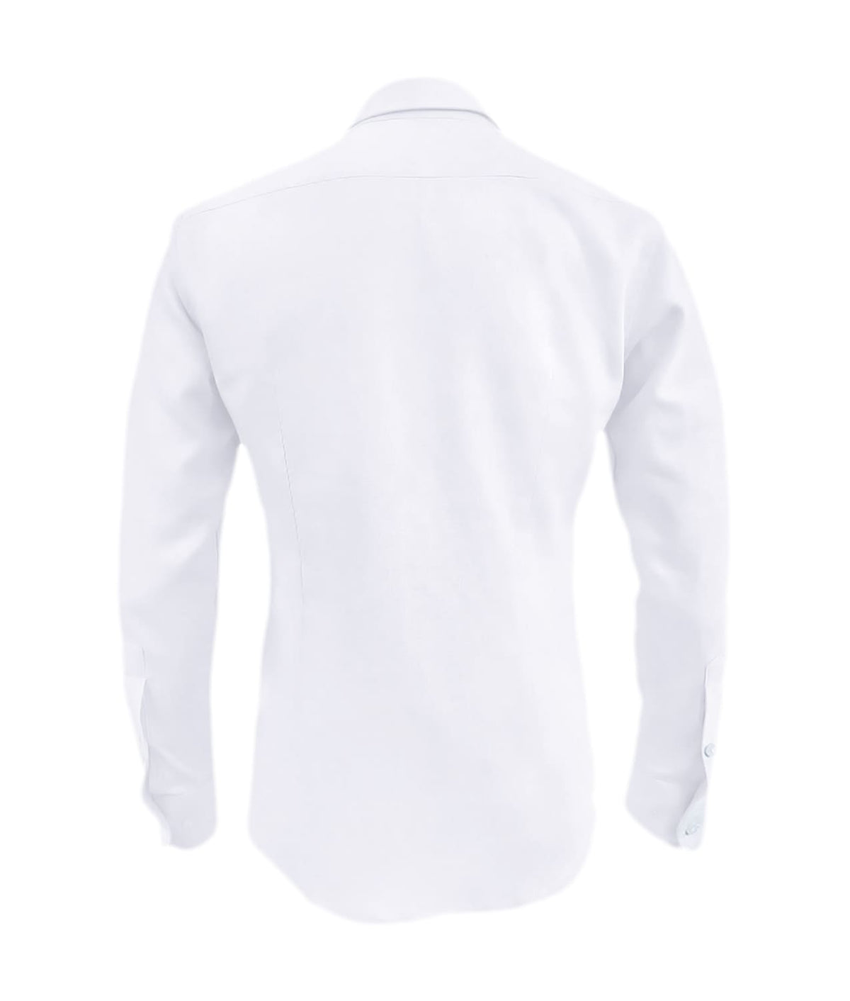 Camisa blanca con contraste azul slim fit manga larga hombre XS a 10XL