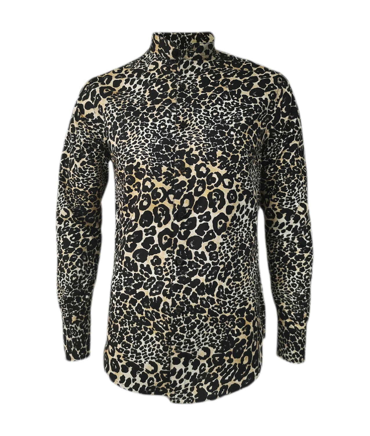 Camisa estampada animal print slim manga larga para hombre XS a 10XL