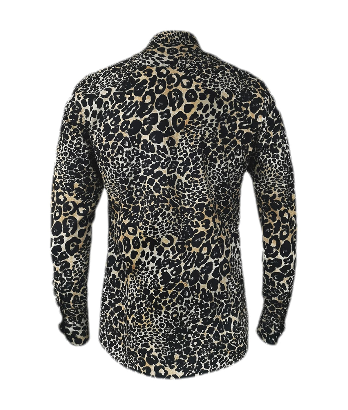 Camisa estampada animal print slim manga larga para hombre XS a 10XL