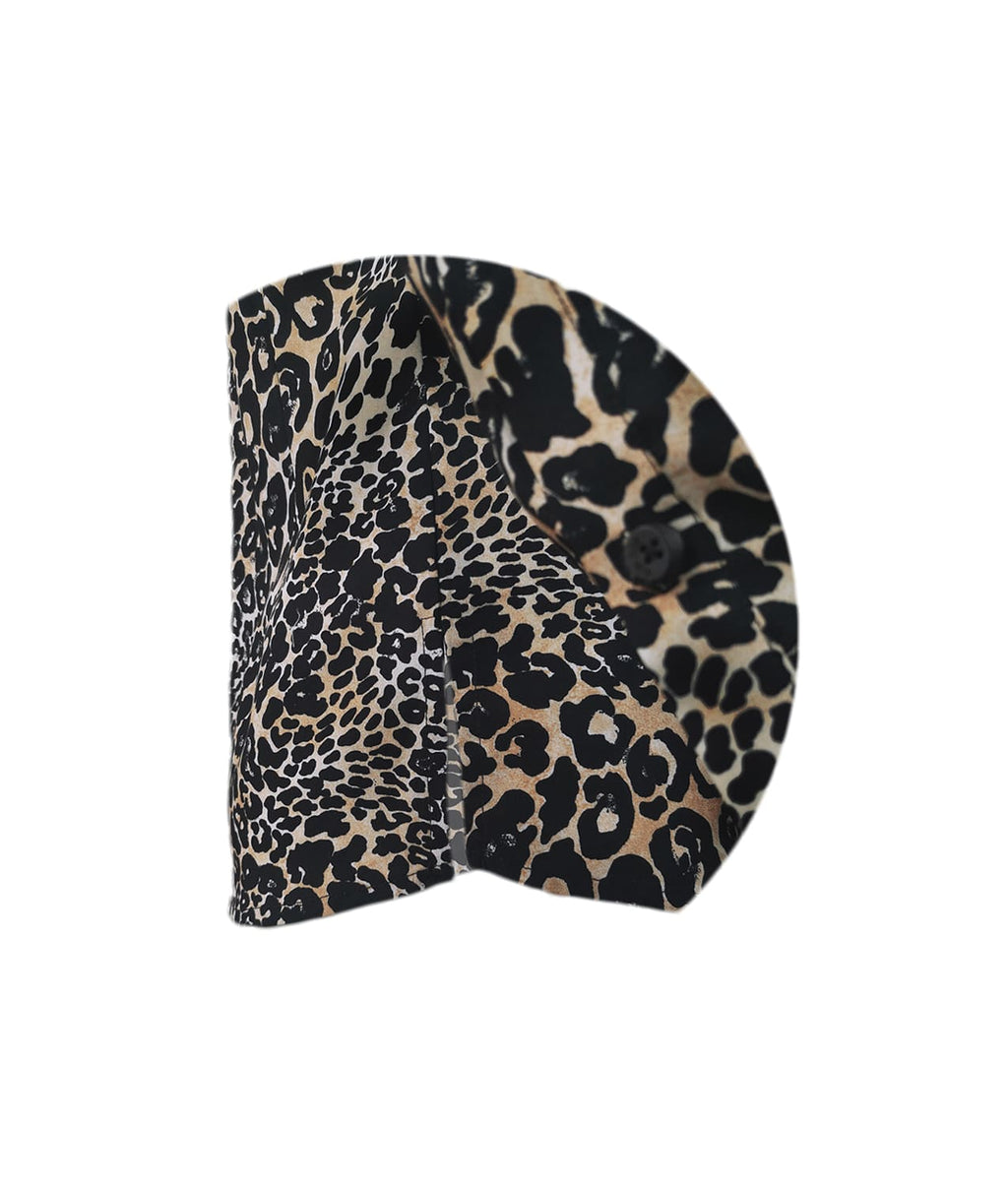 Camisa estampada animal print slim manga larga para hombre XS a 10XL