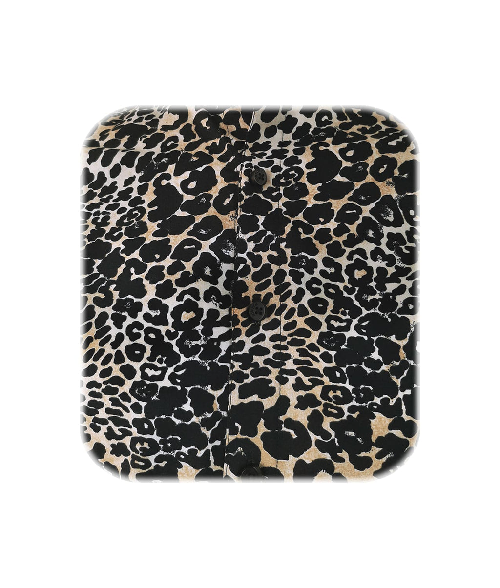 Camisa estampada animal print slim manga larga para hombre XS a 10XL