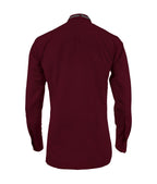 Camisa smoking vino tinto puño clásico manga larga para hombre XS a 10XL