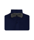 Camisa smoking azul oscura puño clásico manga larga para hombre XS a 10XL