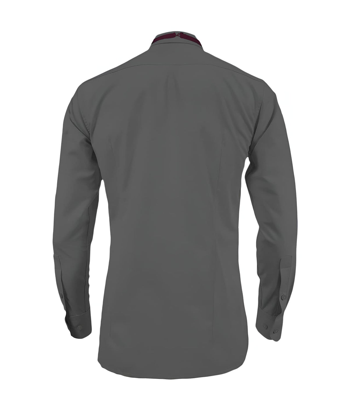 Camisa smoking gris oscura puño clásico manga larga para hombre XS a 10XL