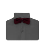 Camisa smoking gris oscura puño clásico manga larga para hombre XS a 10XL