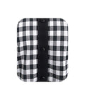 Camisa a cuadros blancos y negros manga larga slim hombre XS a 10XL