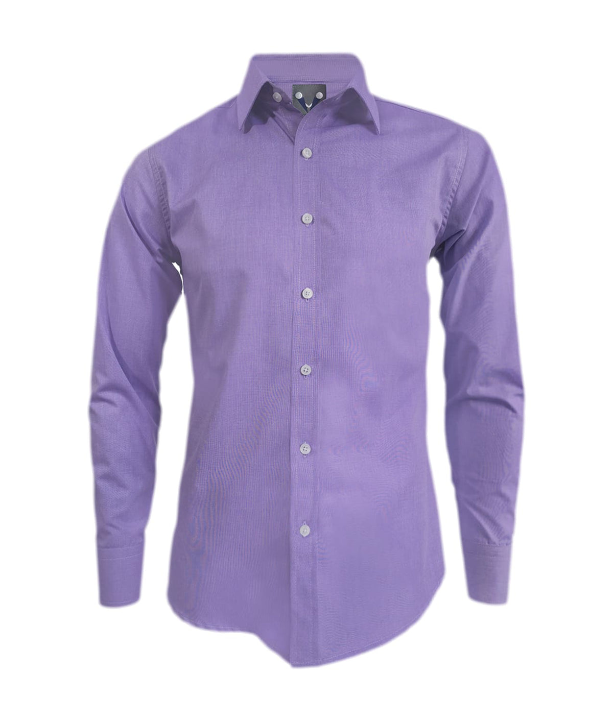 Camisa casual lila sin bolsillo slim manga larga para hombre XS a 10XL