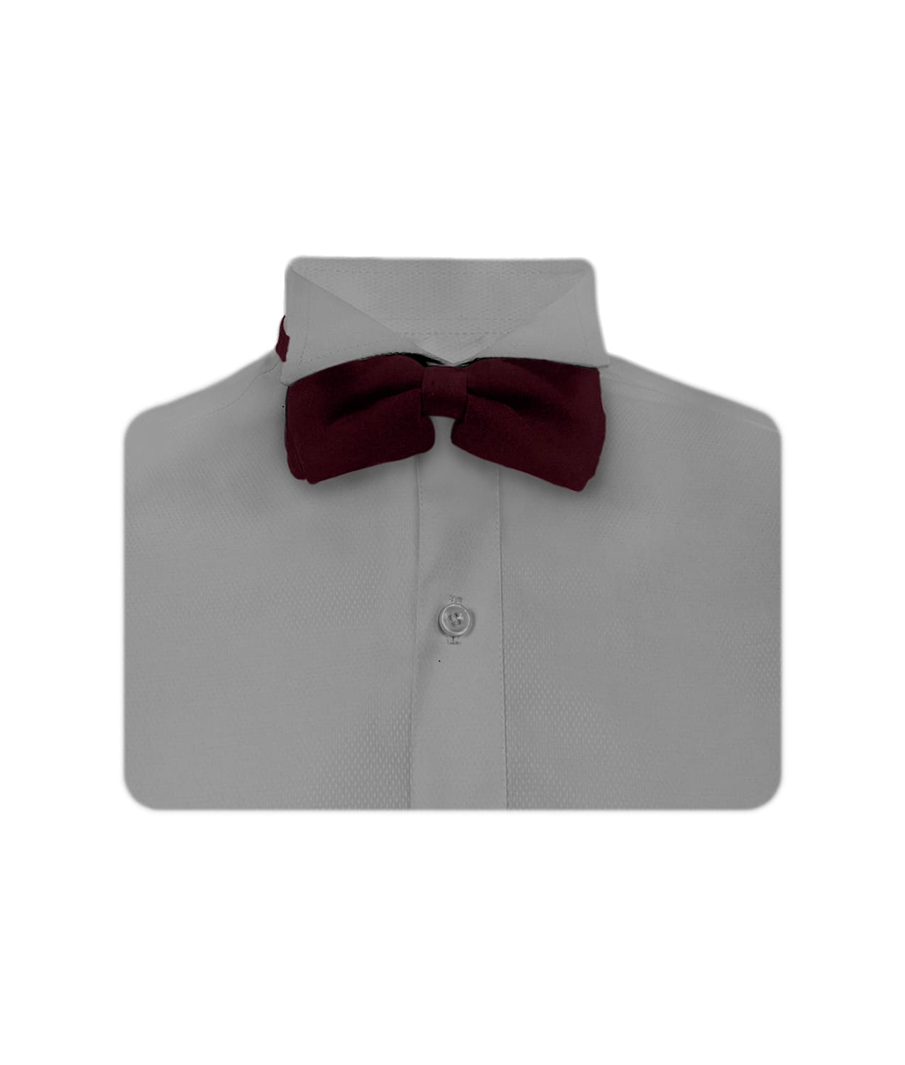 Camisa smoking cuello pajarito gris claro puño clásico manga larga para hombre XS a 10XL