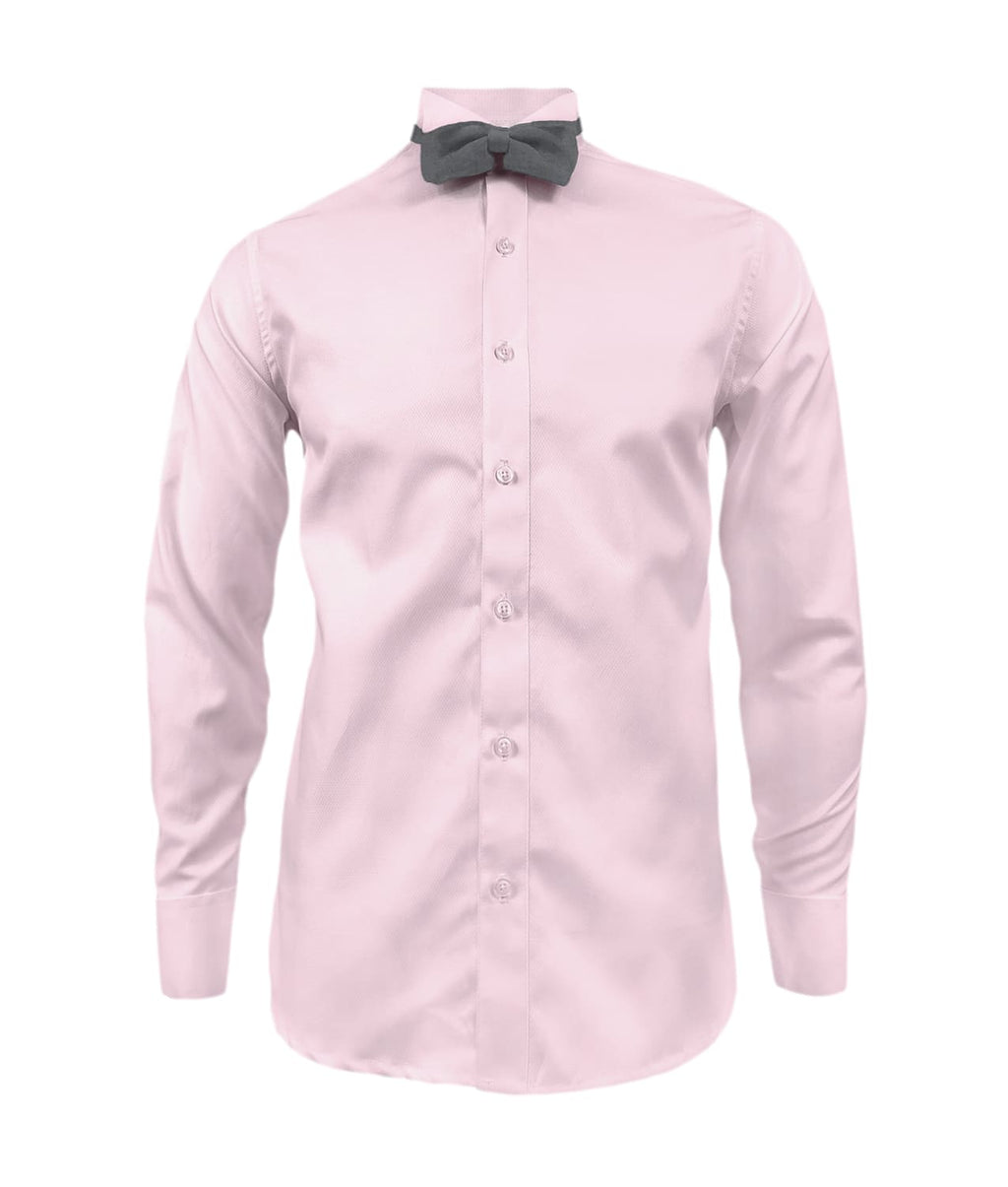 Camisa smoking rosada puño clásico manga larga para hombre XS a 10XL
