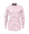 Camisa smoking rosada puño clásico manga larga para hombre XS a 10XL