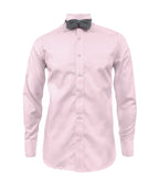 Camisa smoking rosada puño clásico manga larga para hombre XS a 10XL
