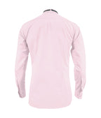 Camisa smoking rosada puño clásico manga larga para hombre XS a 10XL