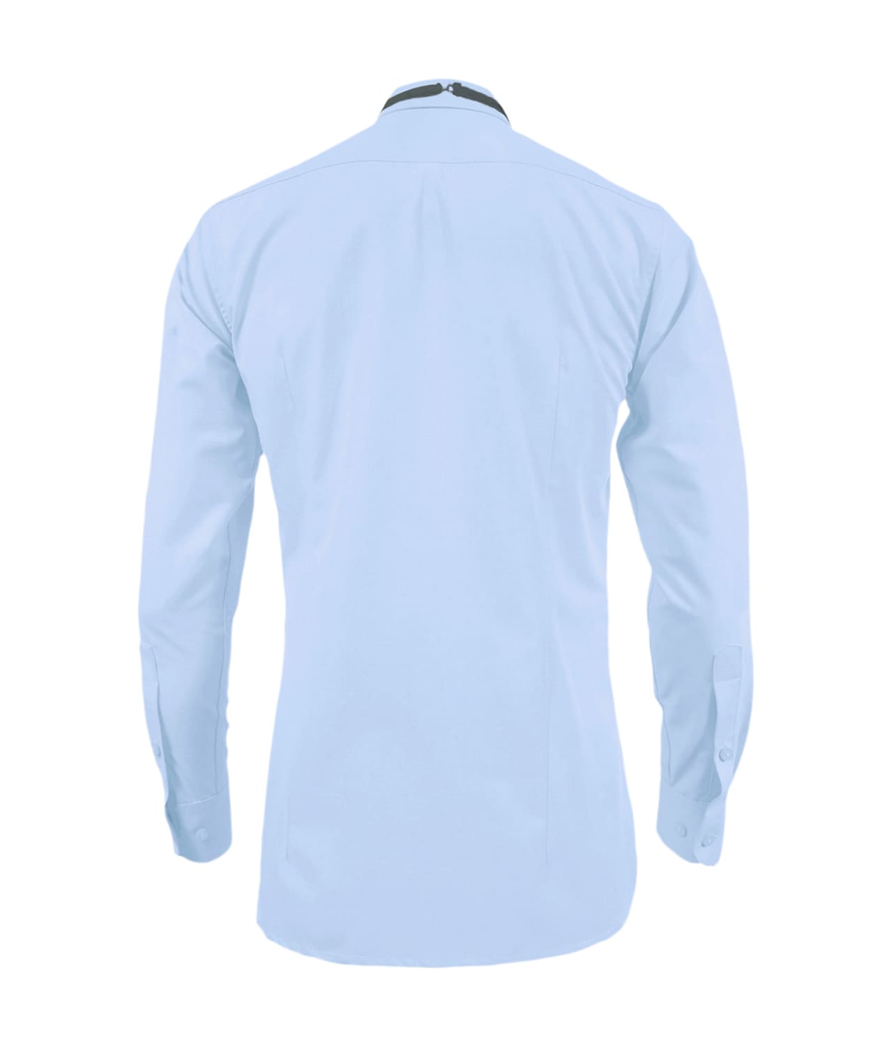 Camisa smoking cuello pajarito azul claro puño clásico manga larga para hombre XS a 10XL