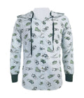 Camisa con capota estampada slim fit manga larga hombre XS a 10XL
