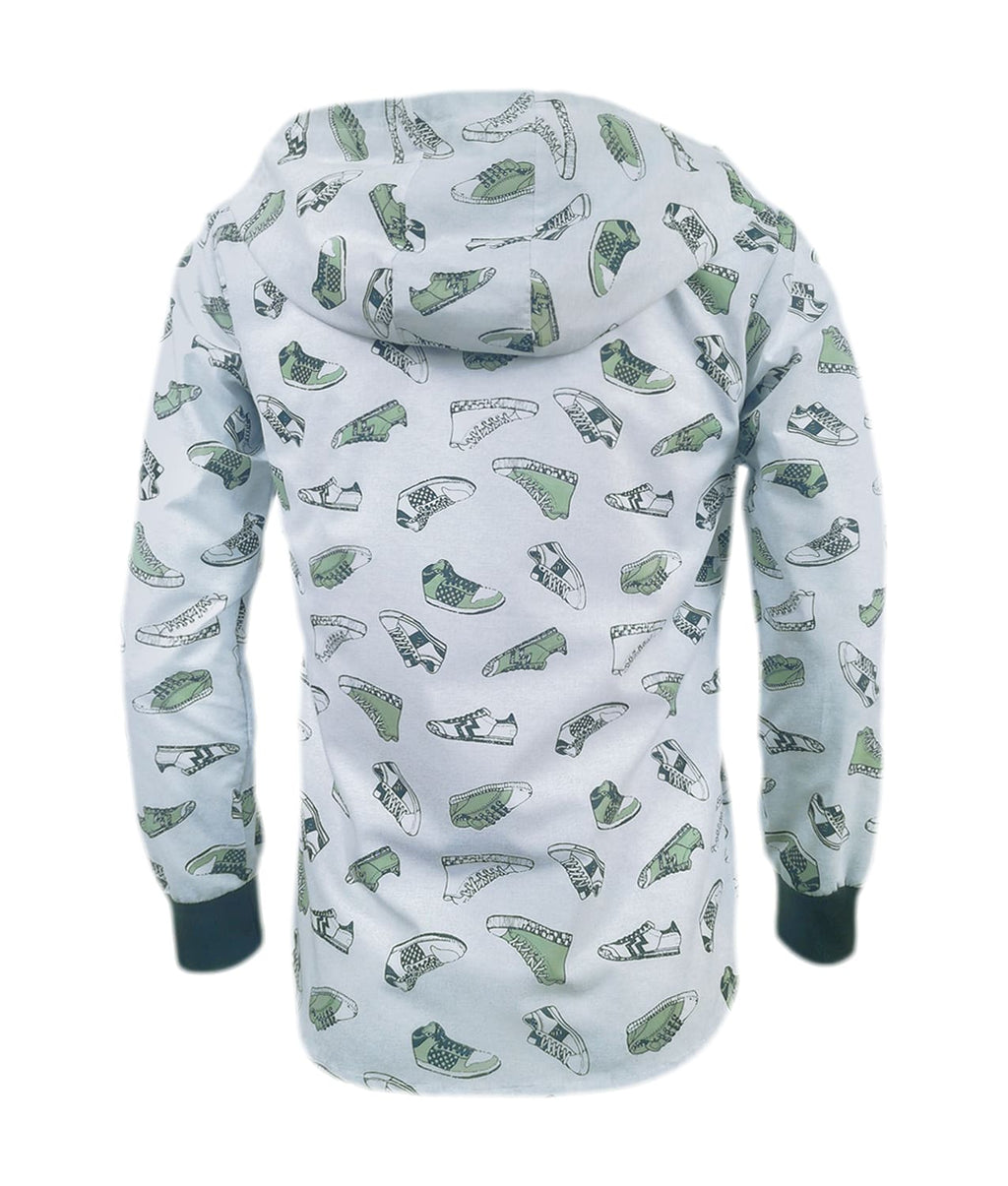 Camisa con capota estampada slim fit manga larga hombre XS a 10XL