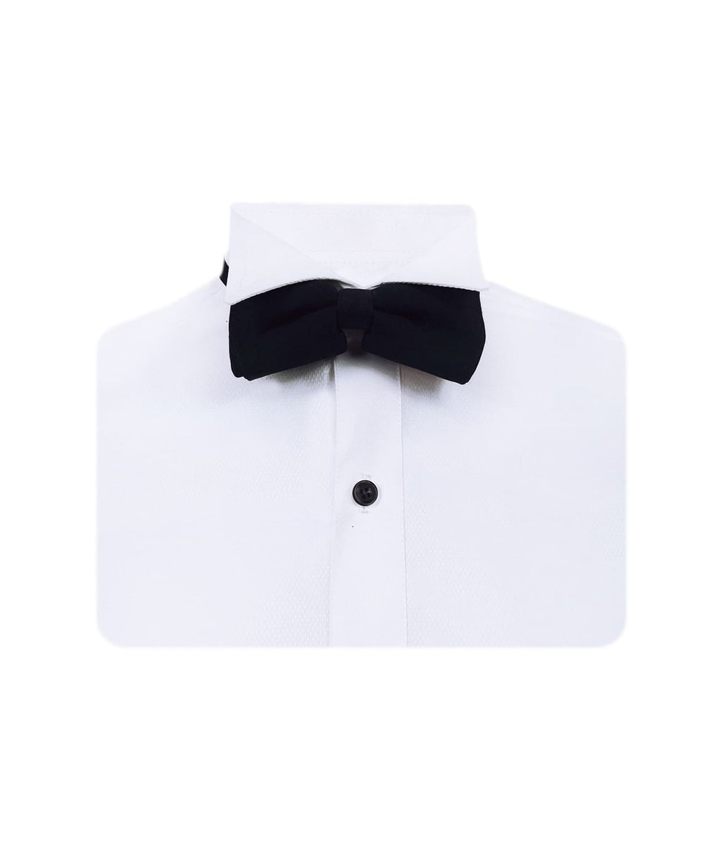 Camisa smoking blanca boton negro puño clásico manga larga hombre XS a 10XL