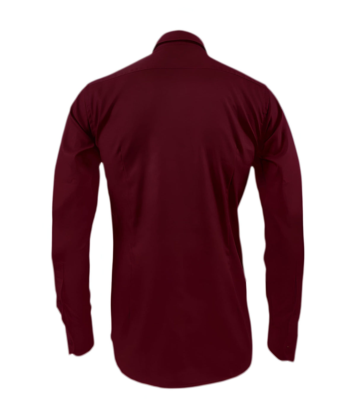 Camisa para corbata vino tinto manga larga slim hombre XS a 10XL