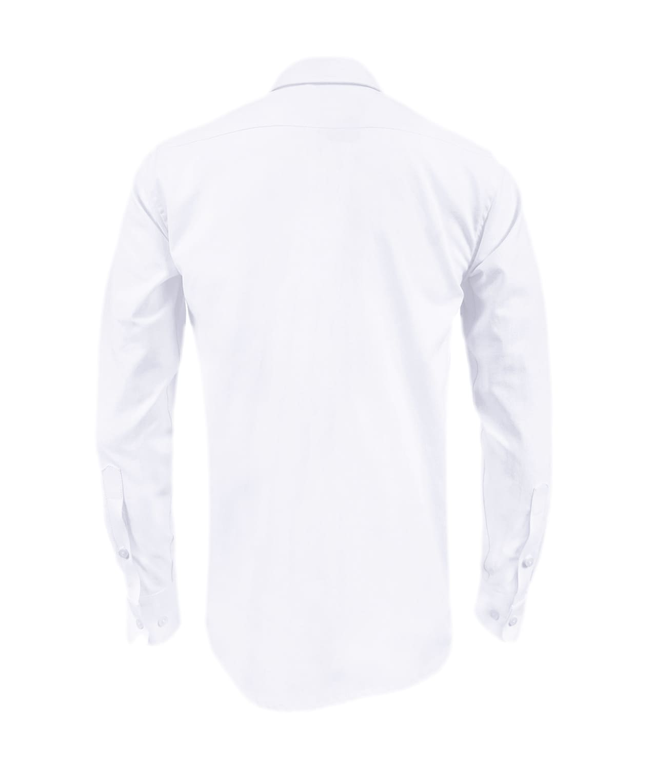Camisa en oxford blanca manga larga slim fit para hombre XS a 10XL