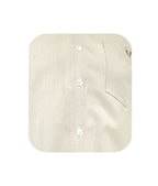 Camisa en oxford beige manga larga slim fit para hombre XS a 10XL