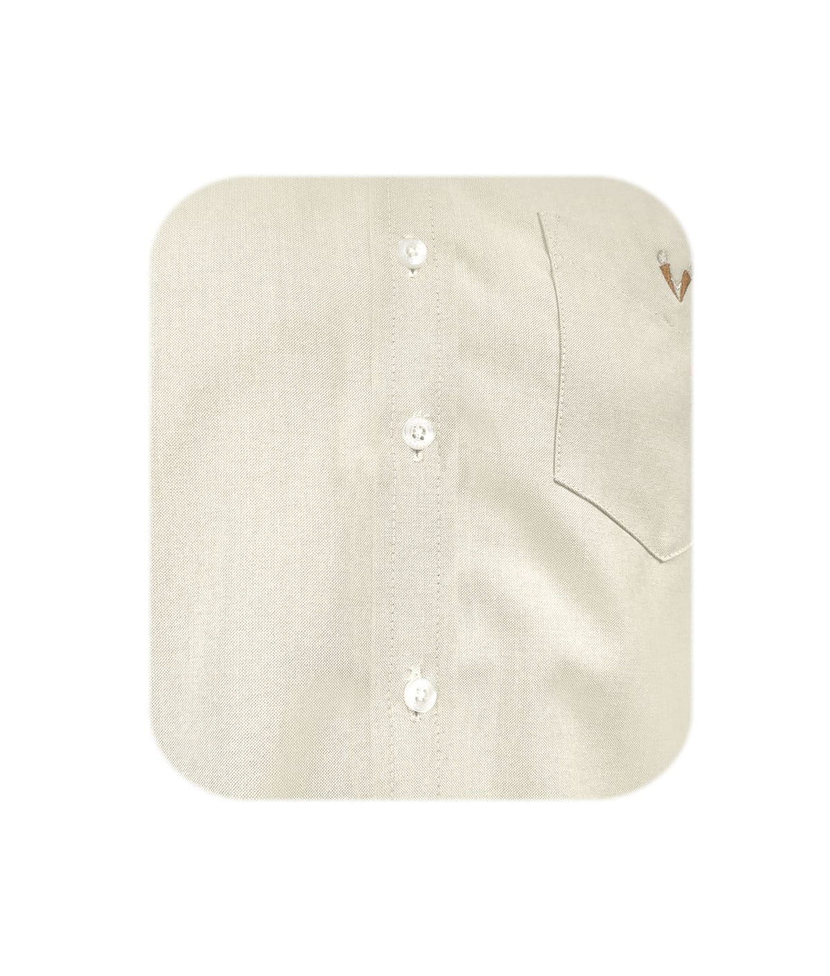 Camisa en oxford beige manga larga slim fit para hombre XS a 10XL