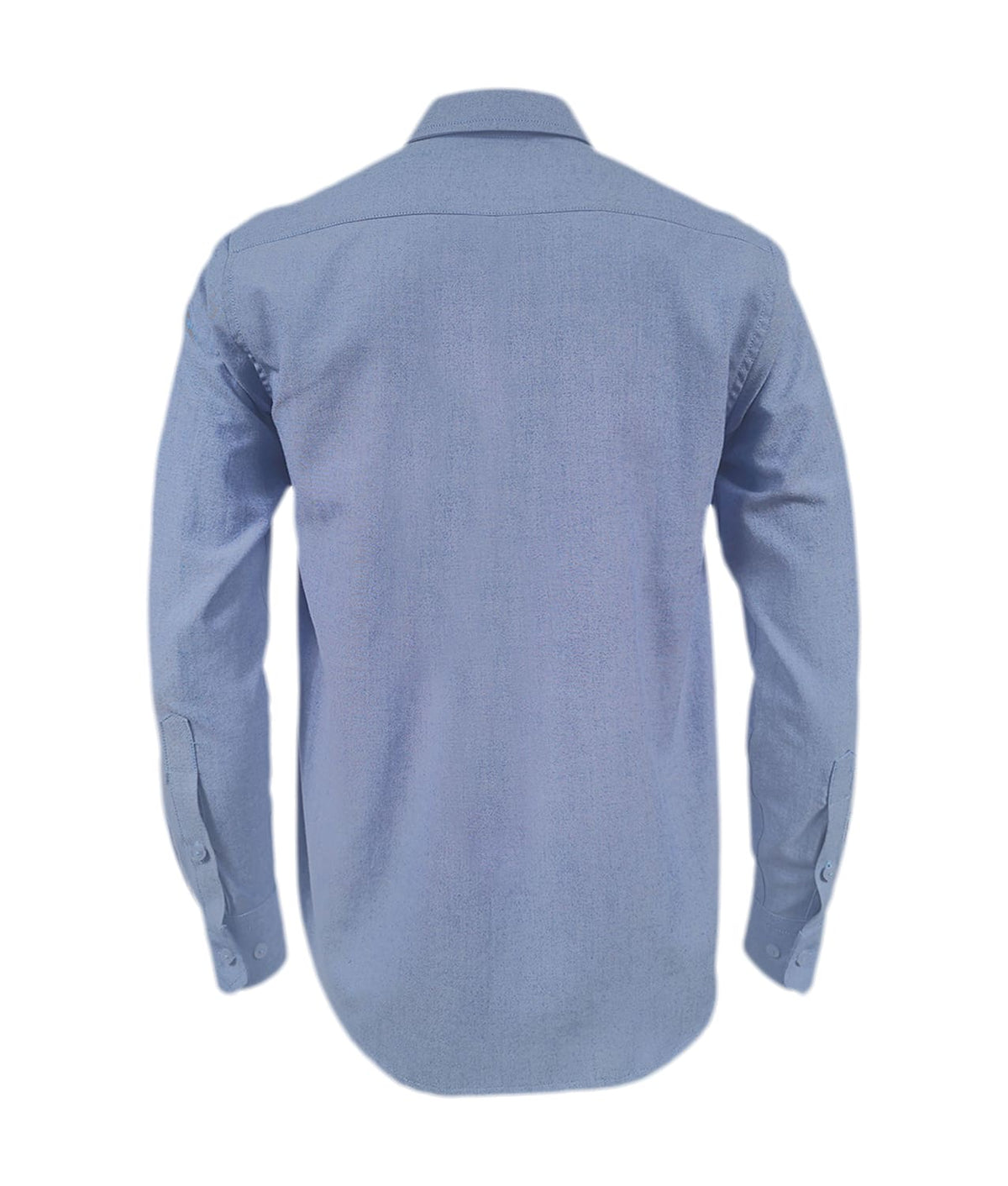 Camisa en oxford azul con bolsillo manga larga slim hombre XS a 10X