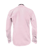 Camisa smoking rosada puño mancornas manga larga hombre XS a 10XL