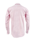Camisa en oxford rosada manga larga slim fit para hombre XS a 10XL