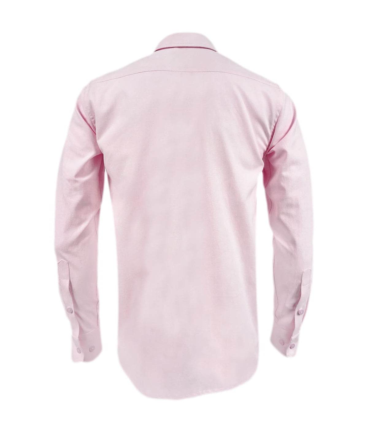 Camisa en oxford rosada manga larga slim fit para hombre XS a 10XL