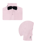 Camisa smoking rosada puño mancornas manga larga hombre XS a 10XL