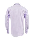 Camisa en oxford lila con bolsillo manga larga slim hombre XS a 10XL