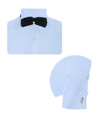 Camisa smoking azul claro puño mancornas manga larga hombre XS a 10XL