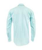 Camisa oxford verde aguamarina slim fit manga larga hombre XS a 10XL