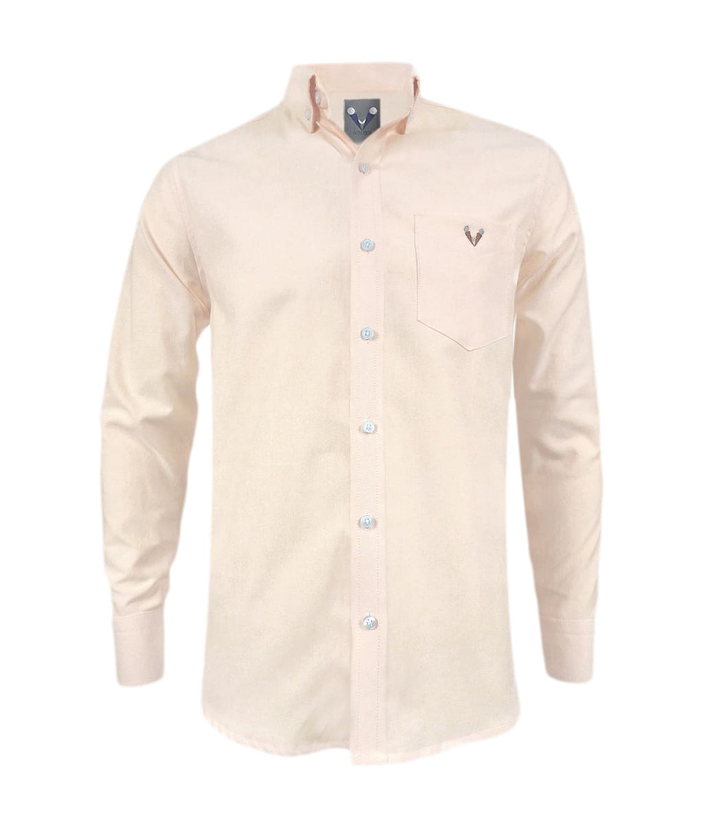 Camisa oxford curuba slim fit manga larga hombre XS a 10XL